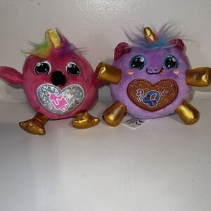 Zuru Rainbocorns Stuffed Animal Plush Lot of 2 Kittycorn and Purple Gold Edition